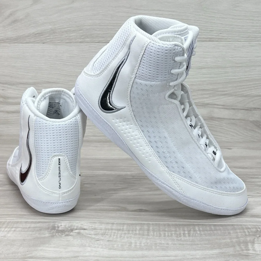 Nike Inflict 4 Wrestling Shoes White Mens size 9.5 HM9674-100